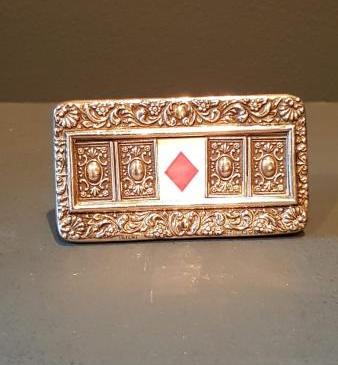 Superb Silver and Enamel Whist Marker