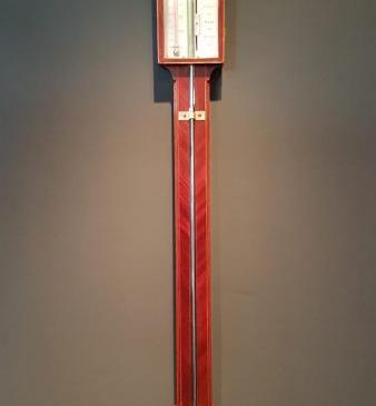 Antique Sheraton Inlaid Derby Stick Barometer