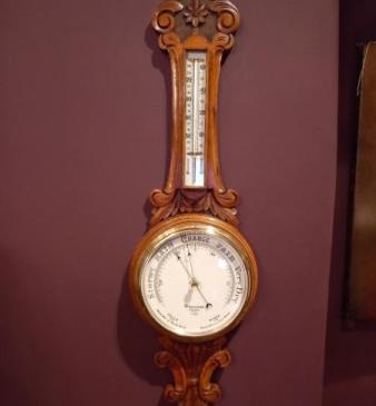 Mid Victorian Dolland of London Banjo Barometer