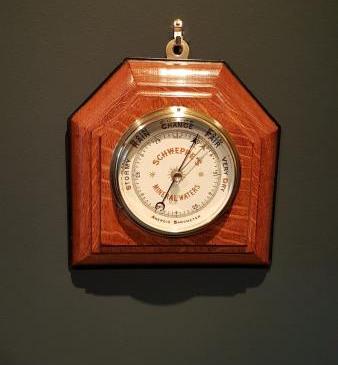 Edwardian Oak Schweppes Promotional Barometer