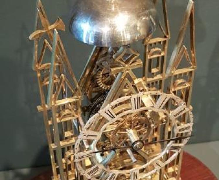 Superb Victorian Lichfield Cathedral Skeleton Clock - Image 3