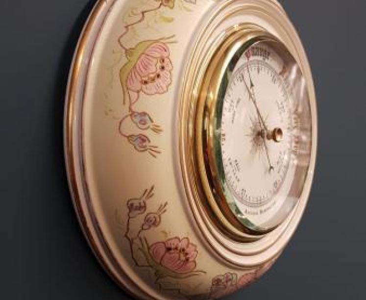 Unusual Victorian Porcelain Cased Barometer - Image 7