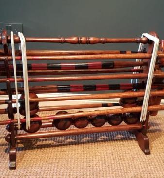 Victorian Ash Croquet Set and Stand