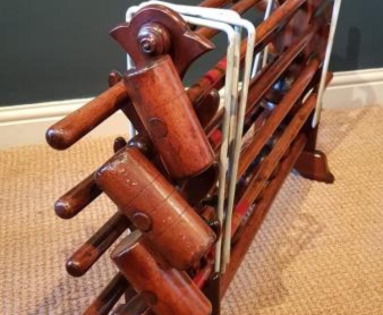 Victorian Ash Croquet Set and Stand - Image 3