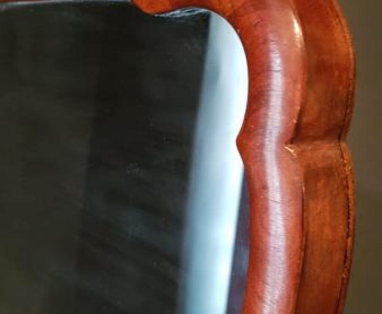 Edwardian Walnut Cheval Mirror - Image 4