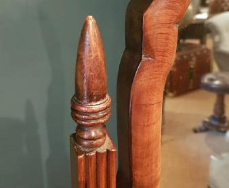 Edwardian Walnut Cheval Mirror - Image 5