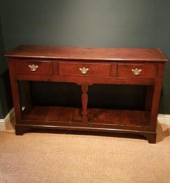 George II Oak Open Pot Board Dresser