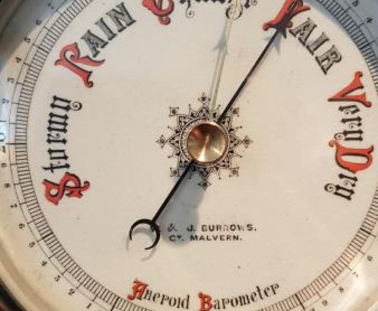 Victorian Oak Porcelain Dial Barometer - Image 2