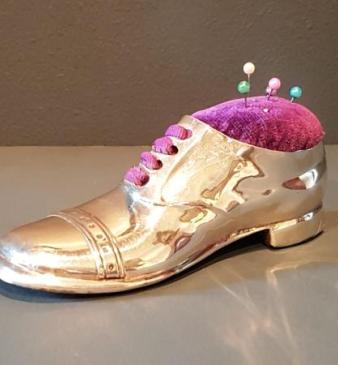 George V Silver Brogue Shoe Pin Cushion