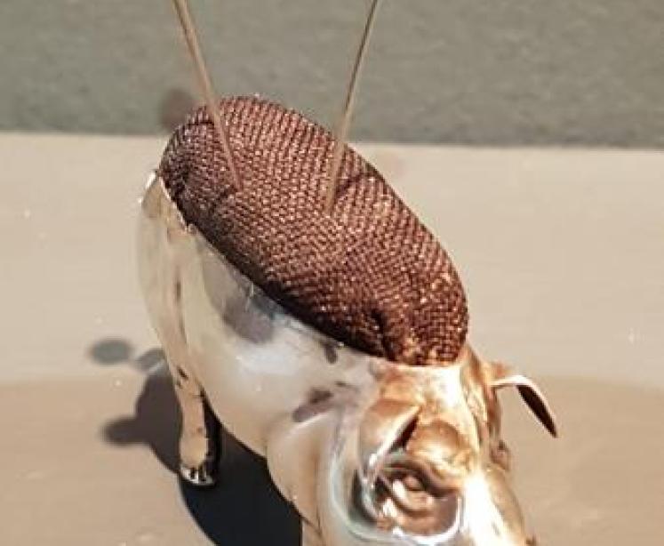  Chester Silver Novelty Pig Pin Cushion - Image 5