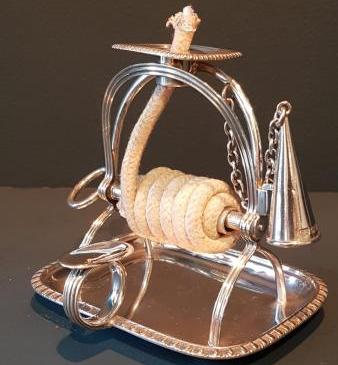 Silver Wax Jack Candlestick and Snuffer