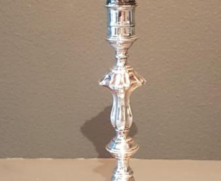 Victorian Silver Taper Stick - Image 1