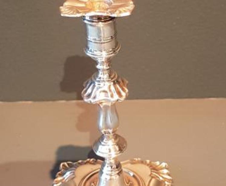 Victorian Silver Taper Stick - Image 2