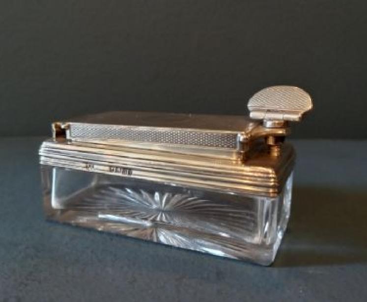 Victorian Silver Travelling Ink Well - Image 1