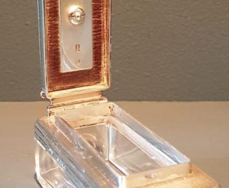 Victorian Silver Travelling Ink Well - Image 5