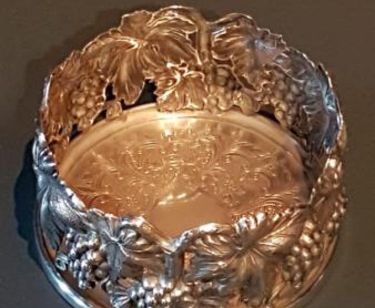 Superb Pair of Solid Silver Wine Coasters - Image 2