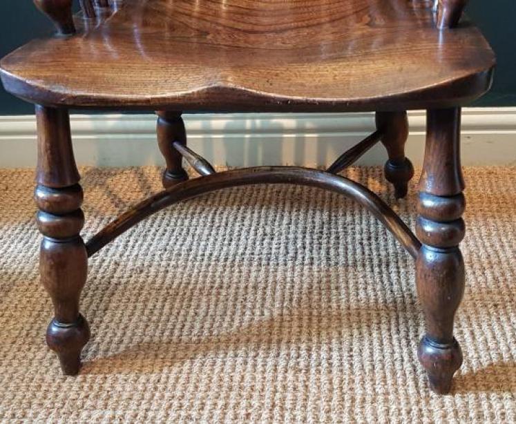 Early Victorian Ash High Back Windsor Chair - Image 4