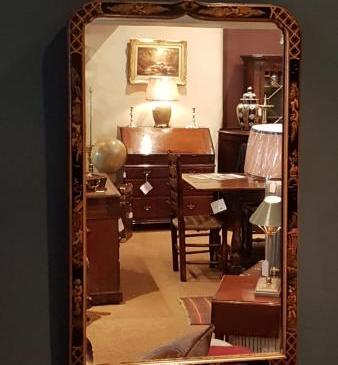 Edwardian Chinoiserie Framed Mirror