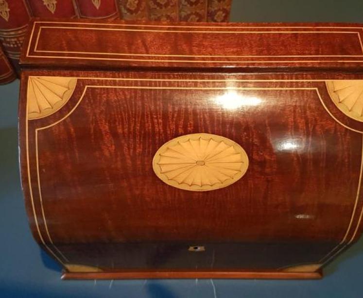 Superb Victorian Mahogany Stationery Box & Bookends - Image 6