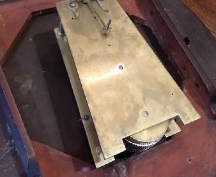 Mid Victorian Mahogany Warrington Fusee Wall Clock - Image 5