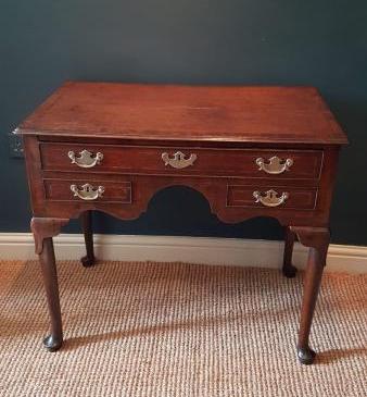 Superior George II Oak and Walnut Lowboy