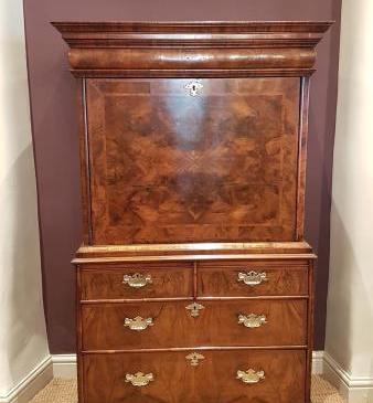 Superb Small George I Period Walnut Escritoire.c.1720