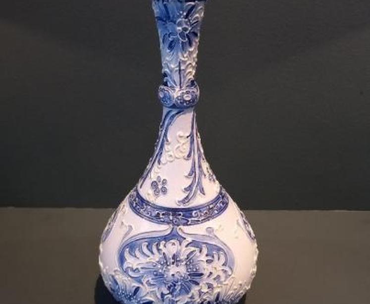 Antique McIntyre Moorcroft Blue Cornflower Vase  - Image 1