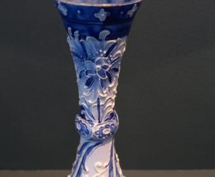 Antique McIntyre Moorcroft Blue Cornflower Vase  - Image 4