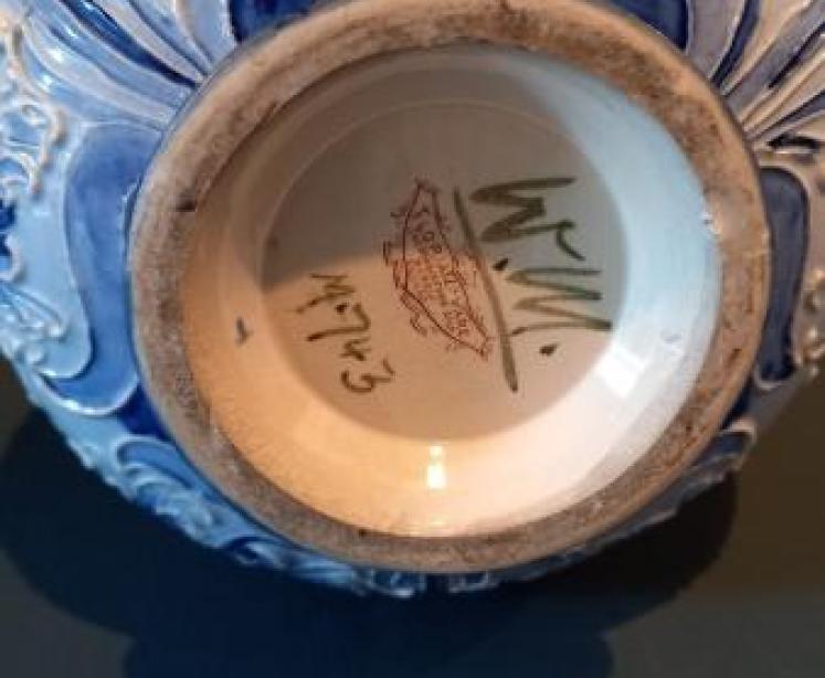 Antique McIntyre Moorcroft Blue Cornflower Vase  - Image 5