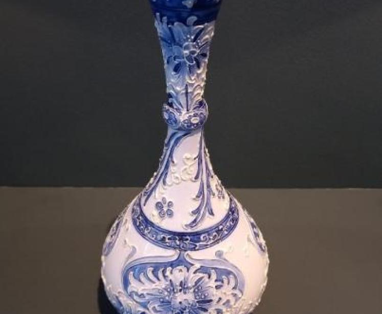 Antique McIntyre Moorcroft Blue Cornflower Vase  - Image 7