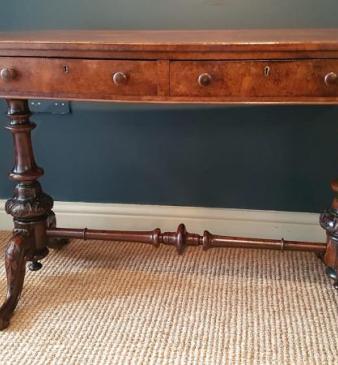 Victorian Burr Walnut Side Table