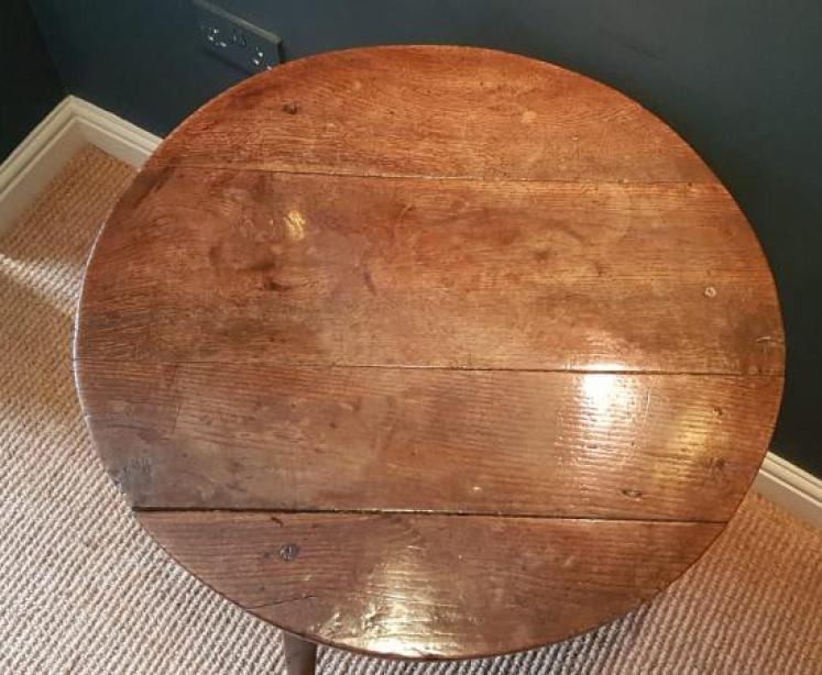 Original George III Oak Cricket Table - Image 2