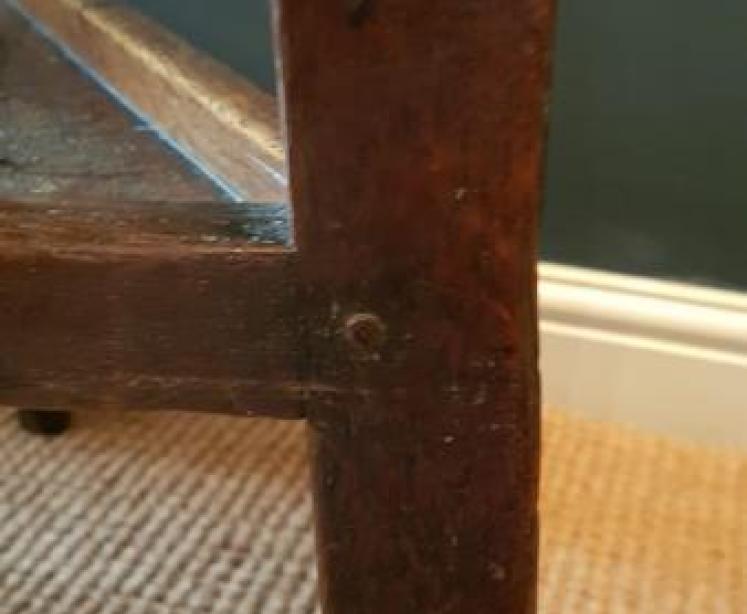 Original George III Oak Cricket Table - Image 4