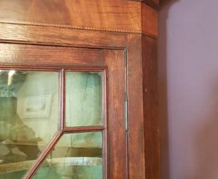 Impressive George III Oak Floor Standing Corner Cupboard - Image 4