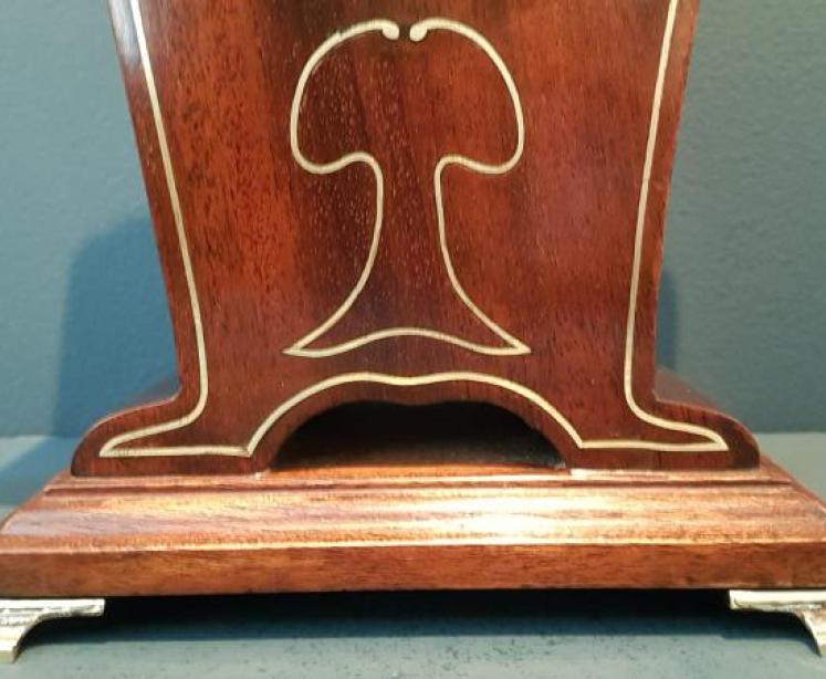 Fine Quality Brass Inlaid Edwardian Mantel Clock - Image 6