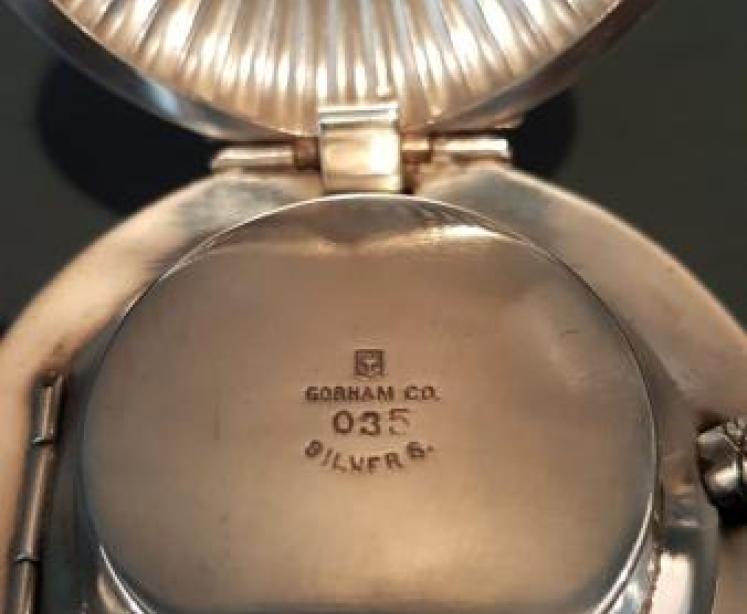 Superb Cast Silver Travelling Ink Well - Image 5