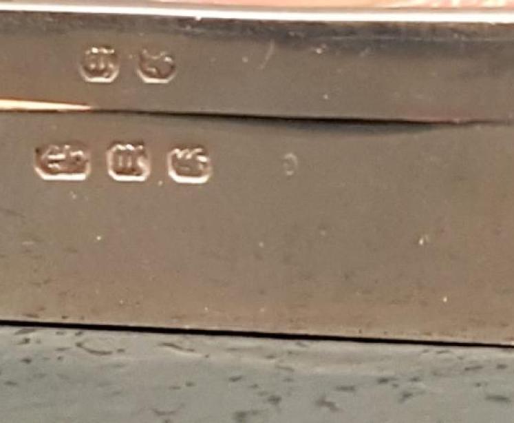 Silver Glass Top Three Section Stamp Box - Image 6