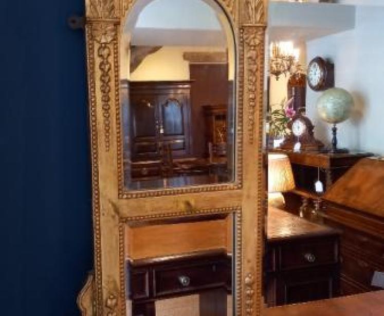 Mid Victorian Timber Gilt Over Mantle Wall Mirror - Image 2