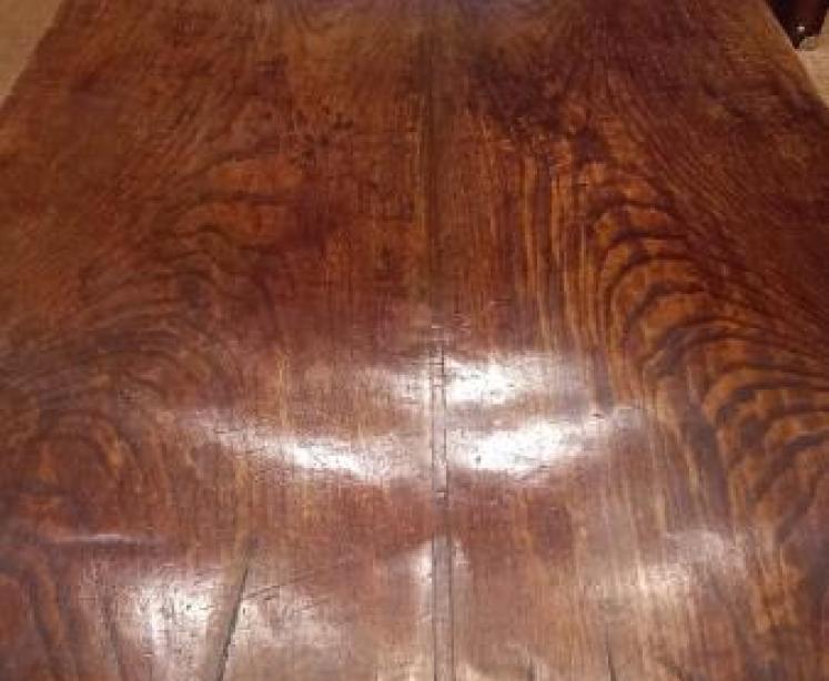 George III Period Oak Planked Top Refectory Table - Image 3