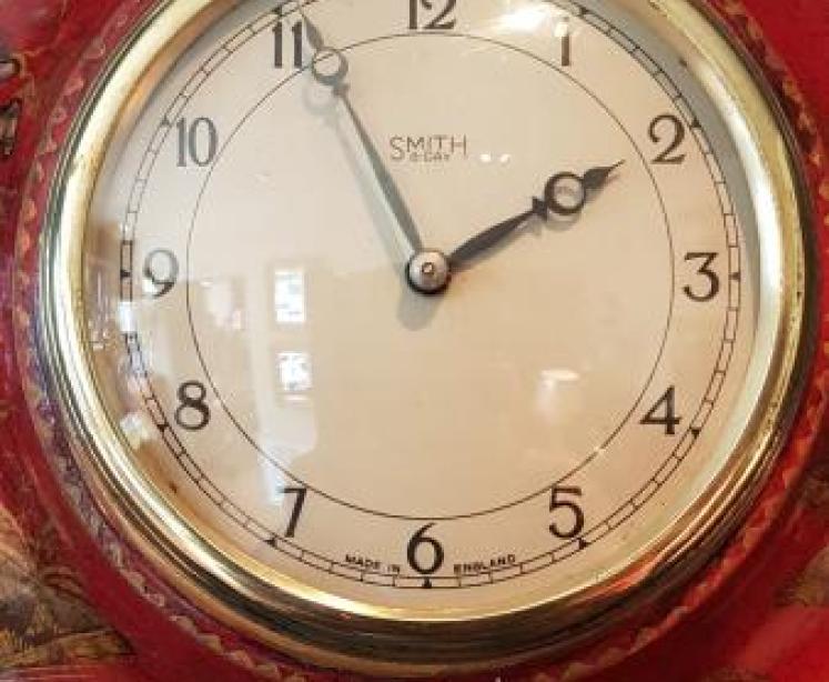 George V Period Chinoiserie Cased Wall Clock - Image 3