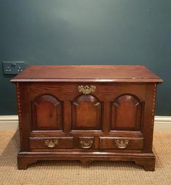 Outstanding George II Oak Coffer Bach