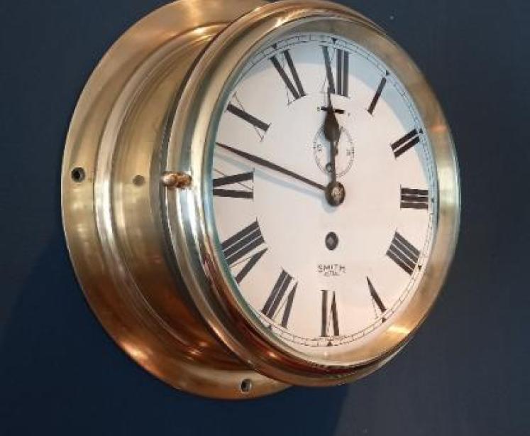 Antique Smith's Astral 8 Day Ship's Wall Clock - Image 1