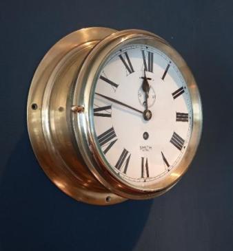 Antique Smith's Astral 8 Day Ship's Wall Clock