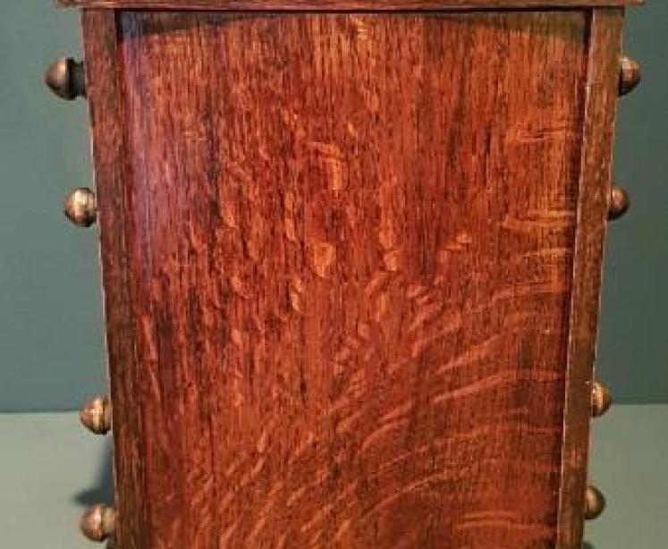 Large Edwardian Oak Perpetual Desk Calendar - Image 4