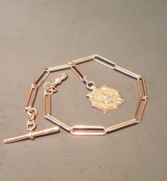 Rare 15ct Gold Victorian Watch Chain and Fob 