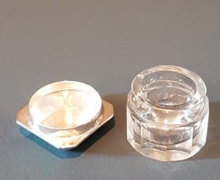 Silver and Engine Turned Enamel Pill Box - Image 2