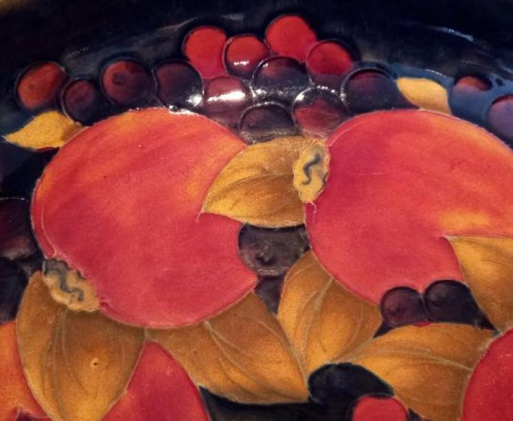Large Antique Moorcroft Seeded Pomegranate Bowl - Image 4