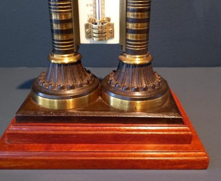 Antique Bronze Table Top Thermometer - Image 3