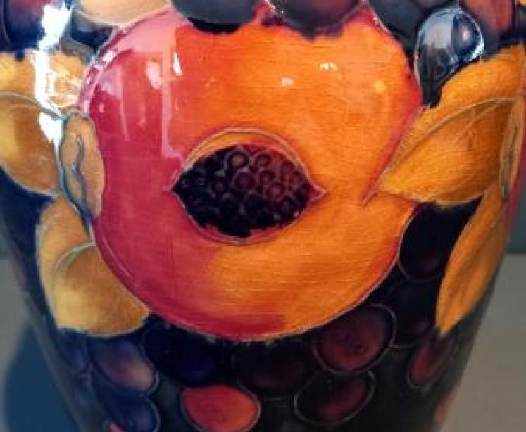 Antique Moorcroft Open Seeded Pomegranate Vase - Image 3