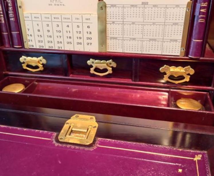 Outstanding Edwardian Rosewood Inlaid Stationery Box - Image 4